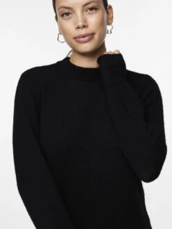 Y.A.S YASJULIETTA GEBREIDE JURK -Midi Mooi Winkel 26029090 Black 006