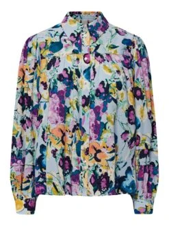 Y.A.S YASANNINA OVERHEMD -Midi Mooi Winkel 26029117 KentuckyBlue 995516 001