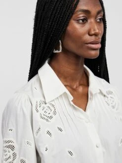 Y.A.S YASWINA SHIRT MET 3/4 MOUWEN -Midi Mooi Winkel 26029899 StarWhite 006