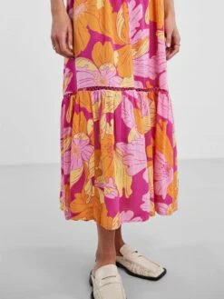 Y.A.S YASFILIPPA MAXI JURK -Midi Mooi Winkel 26030052 FuchsiaPurple 1023028 006