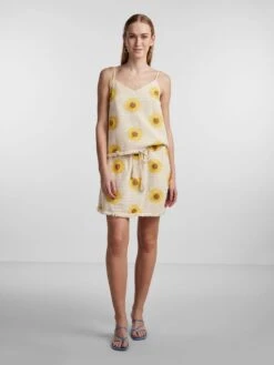 Y.A.S YASSUNFLOWER MOUWLOZE TOP -Midi Mooi Winkel 26030280 Birch 1030094 005