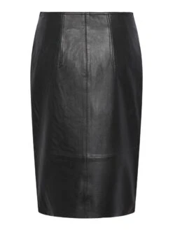Y.A.S YASMILLIE LEREN ROK 11 Y.A.S YASMILLIE LEREN ROK -Midi Mooi Winkel 26030369 Black 002