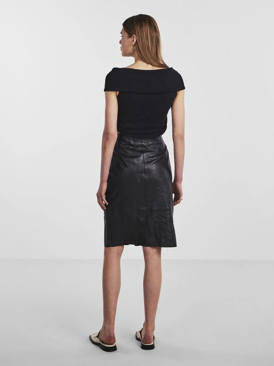 Y.A.S YASMILLIE LEREN ROK 2 Y.A.S YASMILLIE LEREN ROK - Afbeelding 2