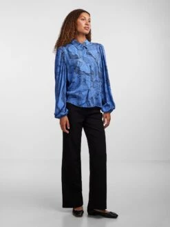 Y.A.S YASFINLY OVERHEMD -Midi Mooi Winkel 26030613 FederalBlue 1039547 005