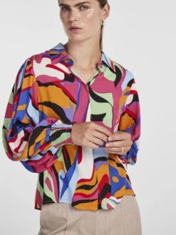 Y.A.S YASALIRA OVERHEMD -Midi Mooi Winkel 26030718 FuchsiaPurple 1042671 006