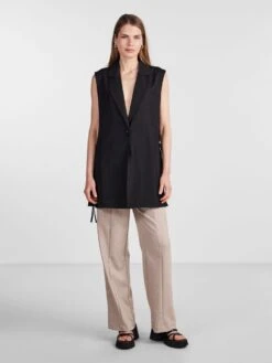 Y.A.S YASTIE GILET -Midi Mooi Winkel 26031468 Black 005