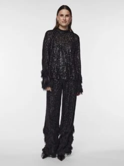 Y.A.S YASFLOW TOP MET LANGE MOUWEN -Midi Mooi Winkel 26031509 Black 1058615 005