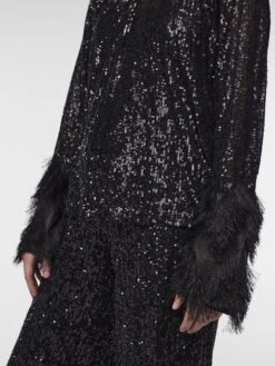 Y.A.S YASFLOW TOP MET LANGE MOUWEN -Midi Mooi Winkel 26031509 Black 1058615 006