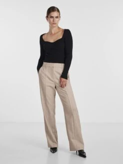 Y.A.S YASNOMI GEBREIDE TOP -Midi Mooi Winkel 26031556 Black 005