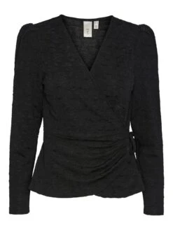Y.A.S YASLEIDO WIKKELTOP 10 Y.A.S YASLEIDO WIKKELTOP -Midi Mooi Winkel 26031573 Black 001