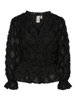 Y.A.S YASHARLIE SHIRT MET LANGE MOUWEN -Midi Mooi Winkel 26031629 Black 001