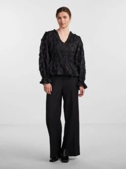 Y.A.S YASHARLIE SHIRT MET LANGE MOUWEN -Midi Mooi Winkel 26031629 Black 005