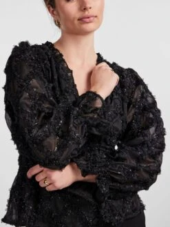 Y.A.S YASHARLIE SHIRT MET LANGE MOUWEN -Midi Mooi Winkel 26031629 Black 006