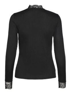 Y.A.S YASBLACE TOP MET LANGE MOUWEN -Midi Mooi Winkel 26031749 Black 002