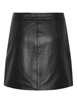 Y.A.S YASLYMA LEREN MINIROK -Midi Mooi Winkel 26031905 Black 002