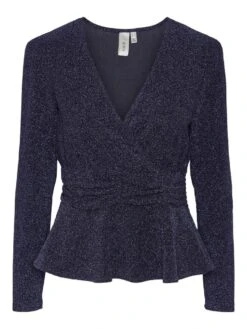Y.A.S YASDISNA TOP MET LANGE MOUWEN 10 Y.A.S YASDISNA TOP MET LANGE MOUWEN -Midi Mooi Winkel 26032055 DressBlues 001