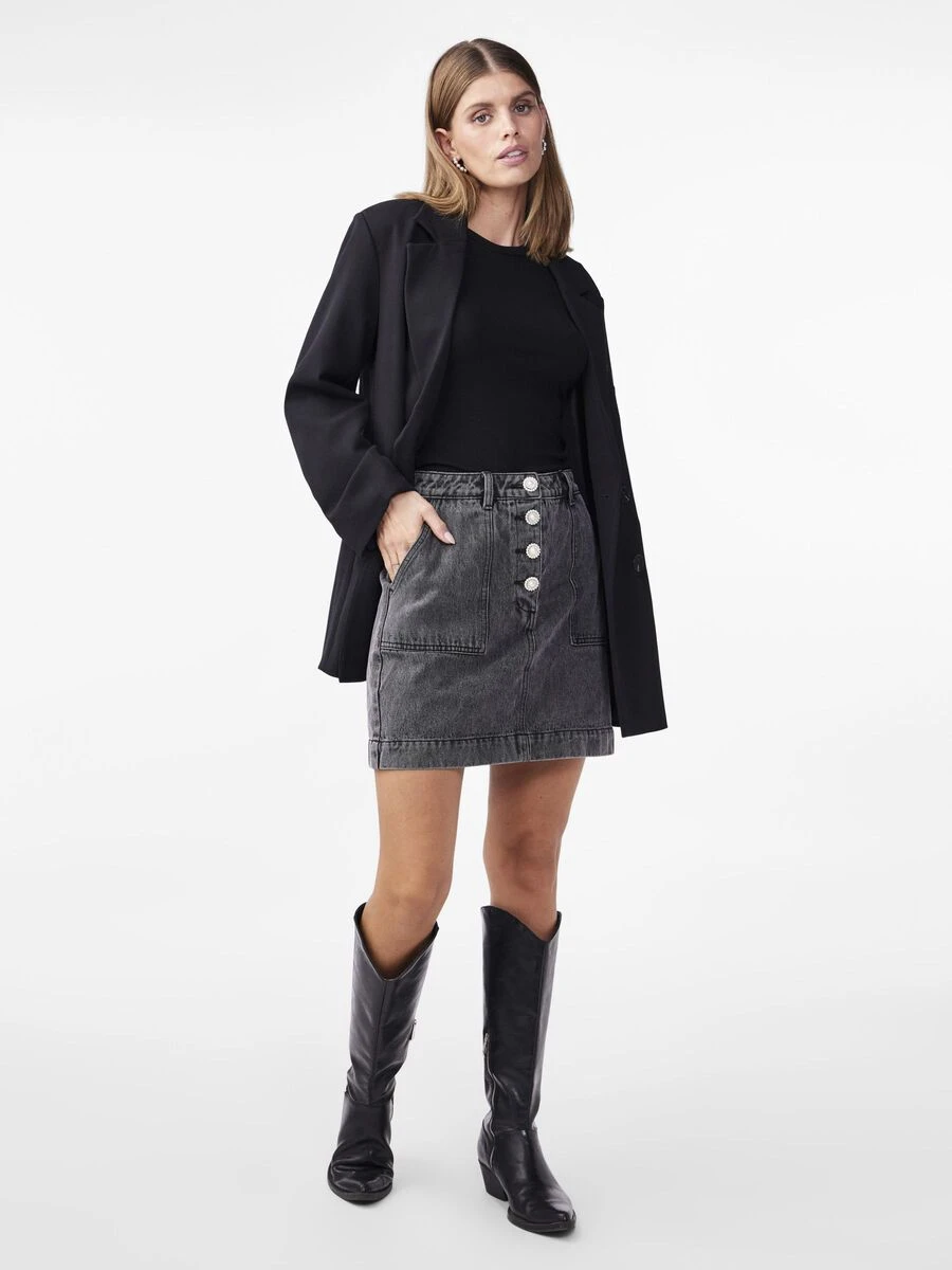 Y.A.S YASKARINA DENIM ROK 4 Y.A.S YASKARINA DENIM ROK - Afbeelding 4