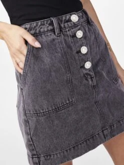 Y.A.S YASKARINA DENIM ROK 8 Y.A.S YASKARINA DENIM ROK -Midi Mooi Winkel 26032220 Black 1072311 006