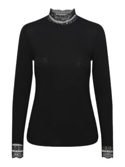 Y.A.S YASELLINA TOP MET LANGE MOUWEN -Midi Mooi Winkel 26032452 Black 001