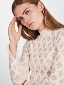 Y.A.S YASANNIS TOP MET LANGE MOUWEN -Midi Mooi Winkel 26032709 Birch 006